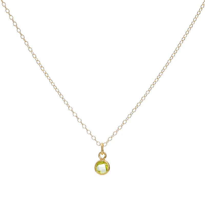 Gold Peridot Necklace