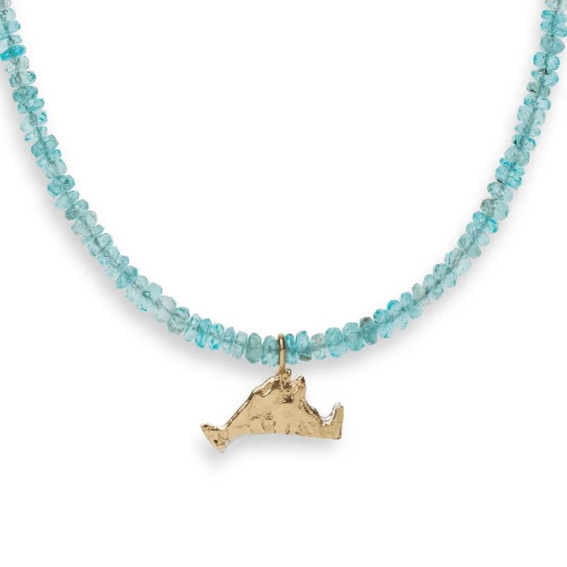 Martha's Vineyard Apatite Gemstone Pendant Necklace