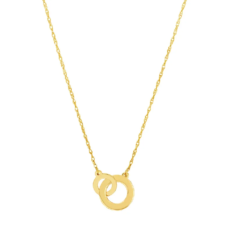 14k Interlocked Circles Necklace