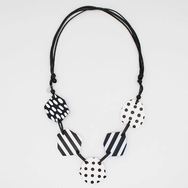 Black and White Cressida Statement Necklace