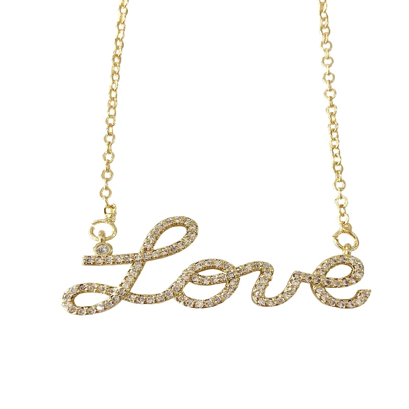 Cursive Love Necklace