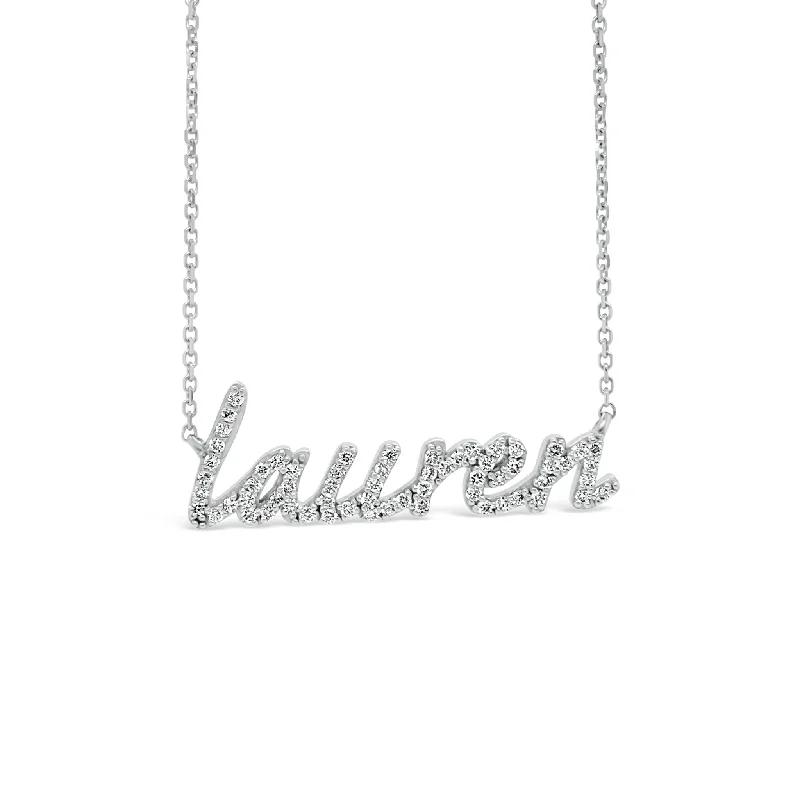 Diamond Nameplate Necklace