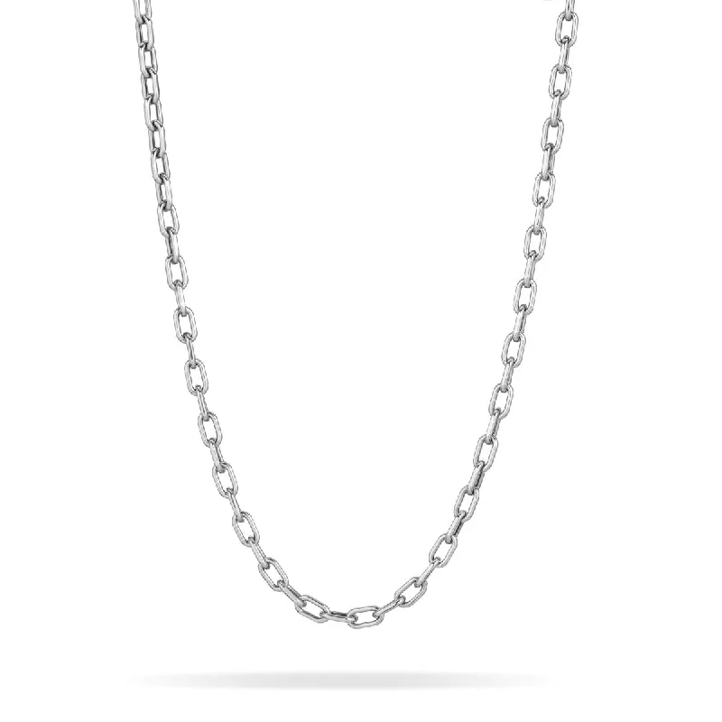 4mm Italian Chain Link Necklace in Sterling Silver