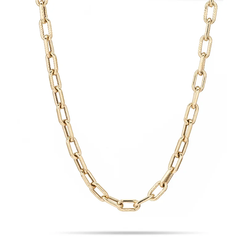 7mm Italian Chain Link Necklace