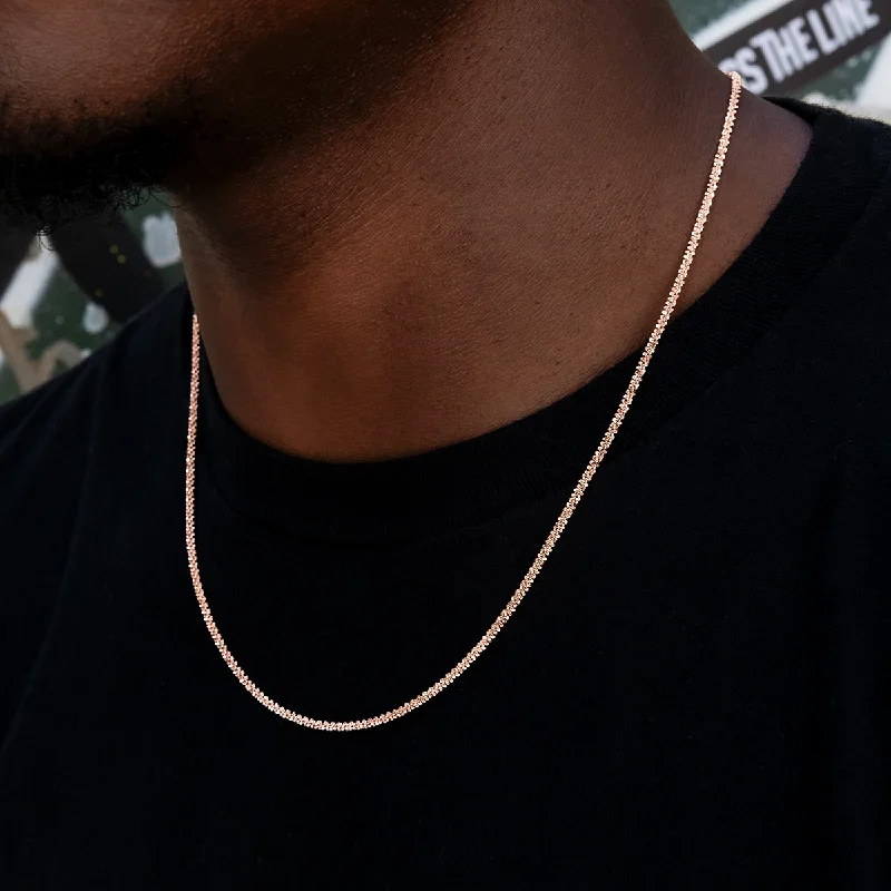 Popcorn Chain in Rose Gold- 2mm