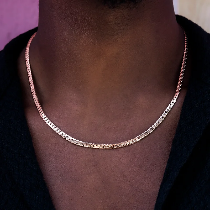 South Beach Cuban™ Chain in Rose Gold- 5mm