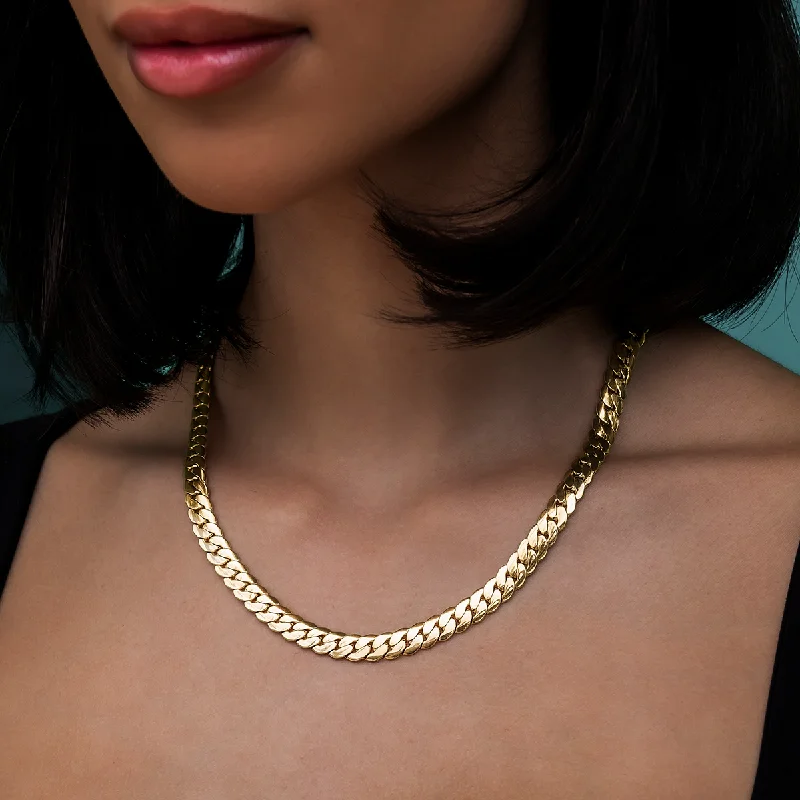 South Beach Cuban™ Necklace in Yellow Gold- 8mm