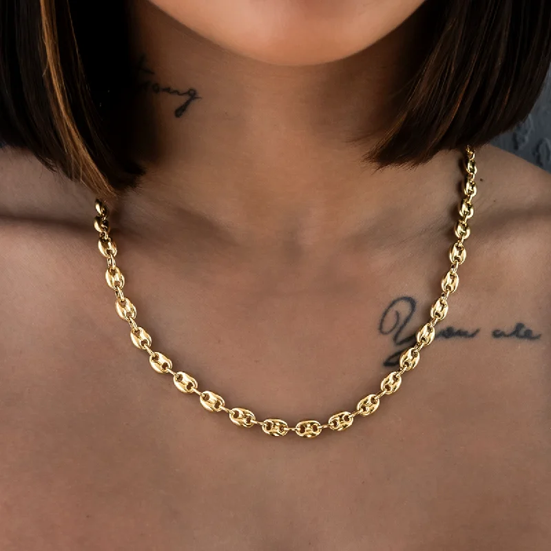 Valentina Necklace in Yellow Gold- 7mm