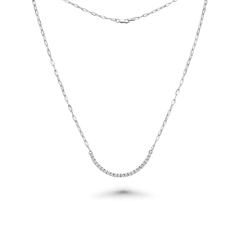 Paper Clip Chain Diamond Necklace (0.70 ct.) in 14K Gold