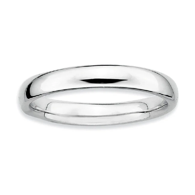 3.25mm Sterling Silver Stackable Polished Band