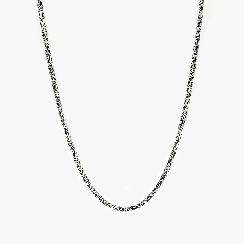 3mm Sterling Silver "Inka" Chain Necklace