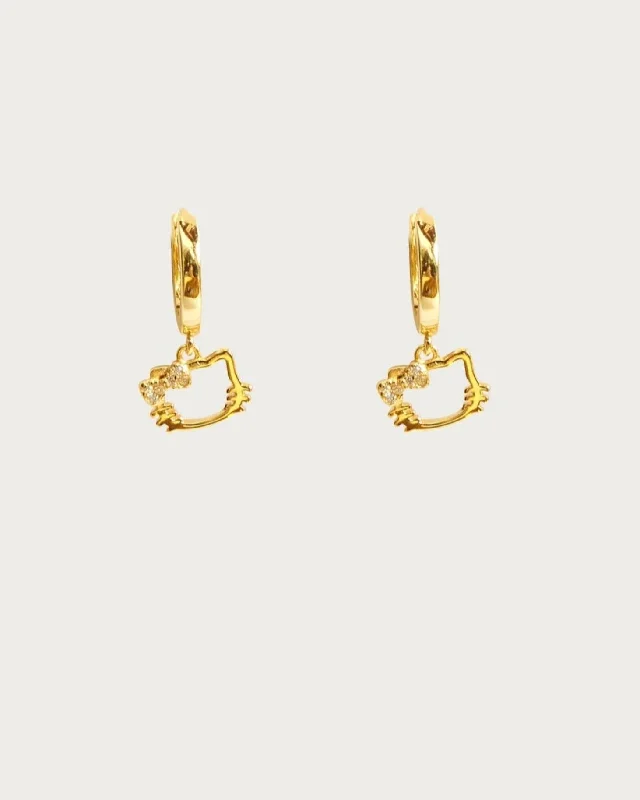 Kitty Hoop Earrings