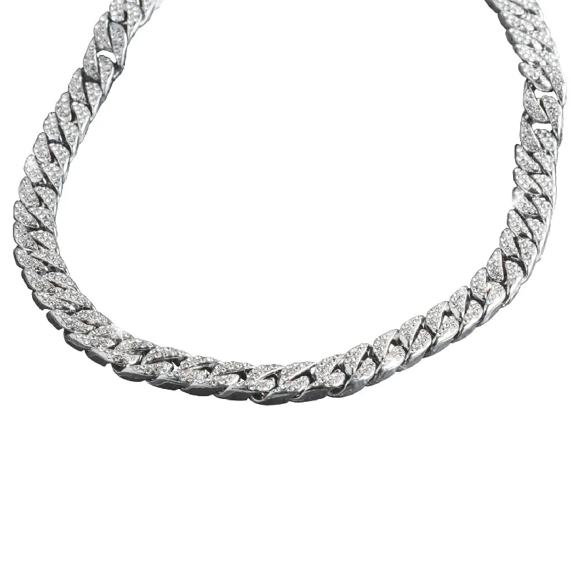 Logan Curb Rhodium Necklace