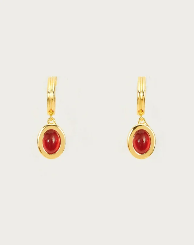 Devon Earrings in Carnelian