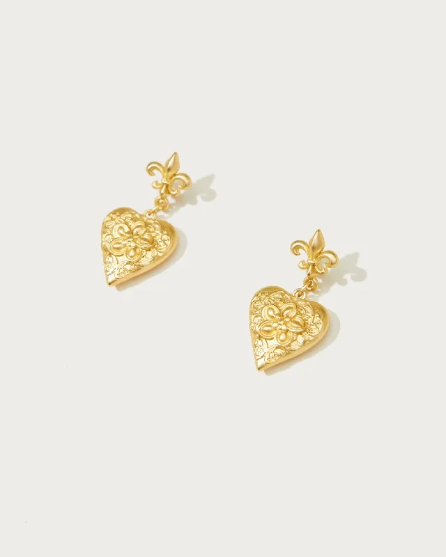 Baroque Blossom Heart Earrings