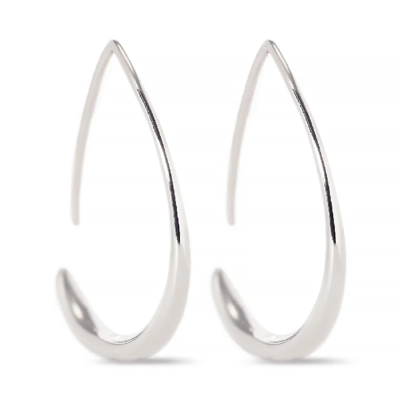 Minimalist Teardrop Hoops