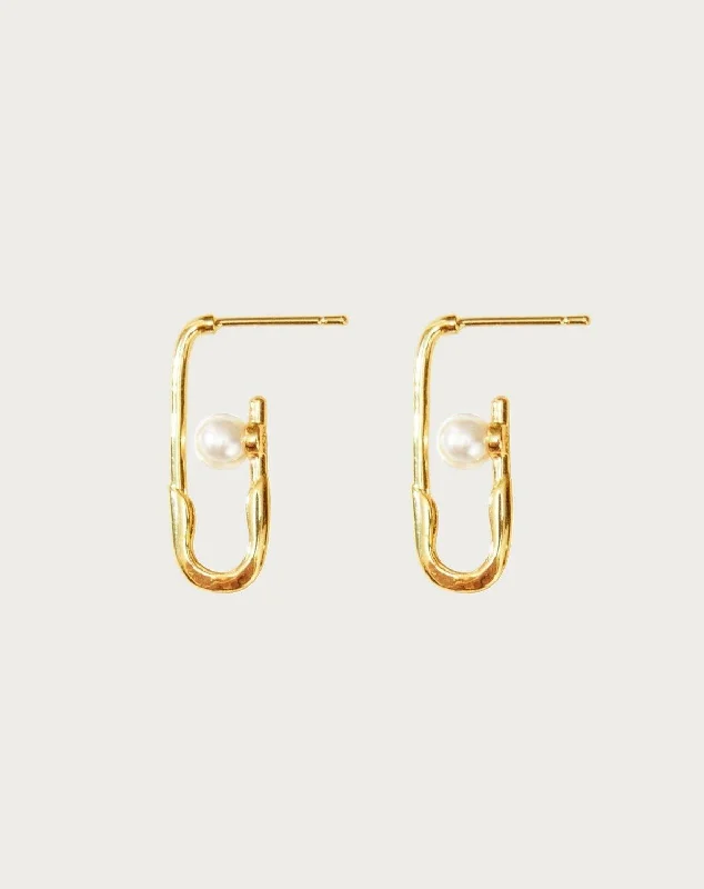 Mini Safety Pin Earrings