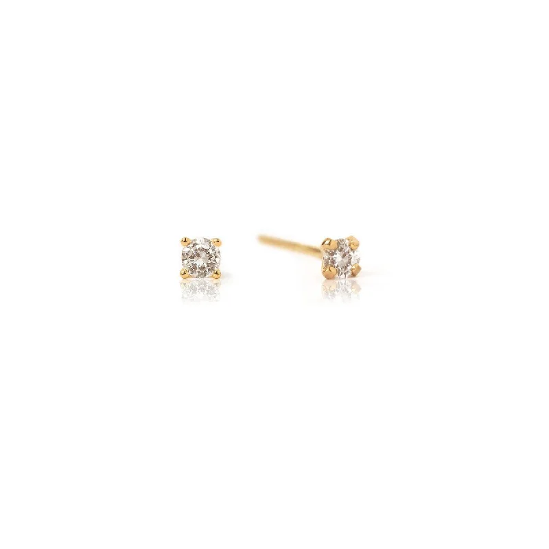 Tiny Diamond Stud Earrings