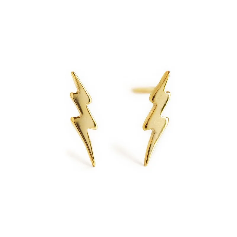 Tiny Lightning Bolt Studs