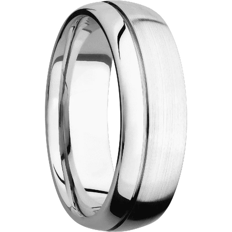 Twisted Band Ring 14K White Gold with Satin , Polish Finish