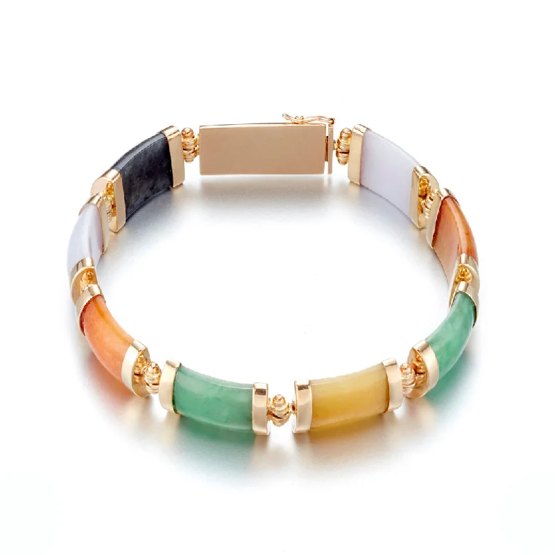 Josephine Bracelet in Multi-Color Jade