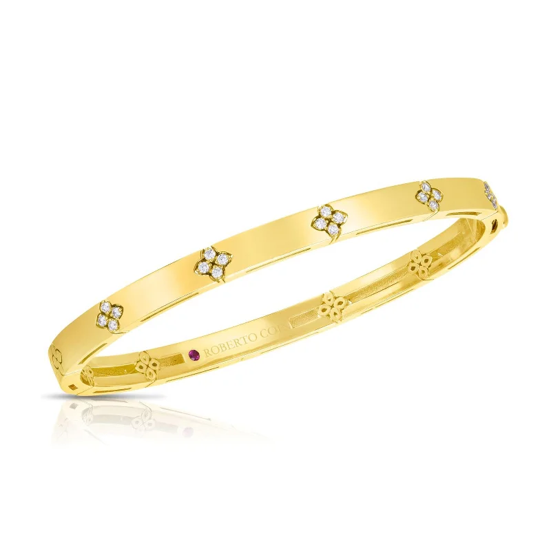 18k Yellow Gold 0.15cttw Diamond Love in Verona Bangle