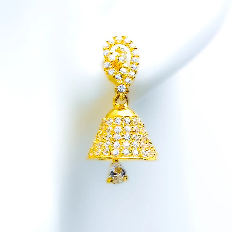 Graceful Ritzy 22k Gold CZ Jhumki