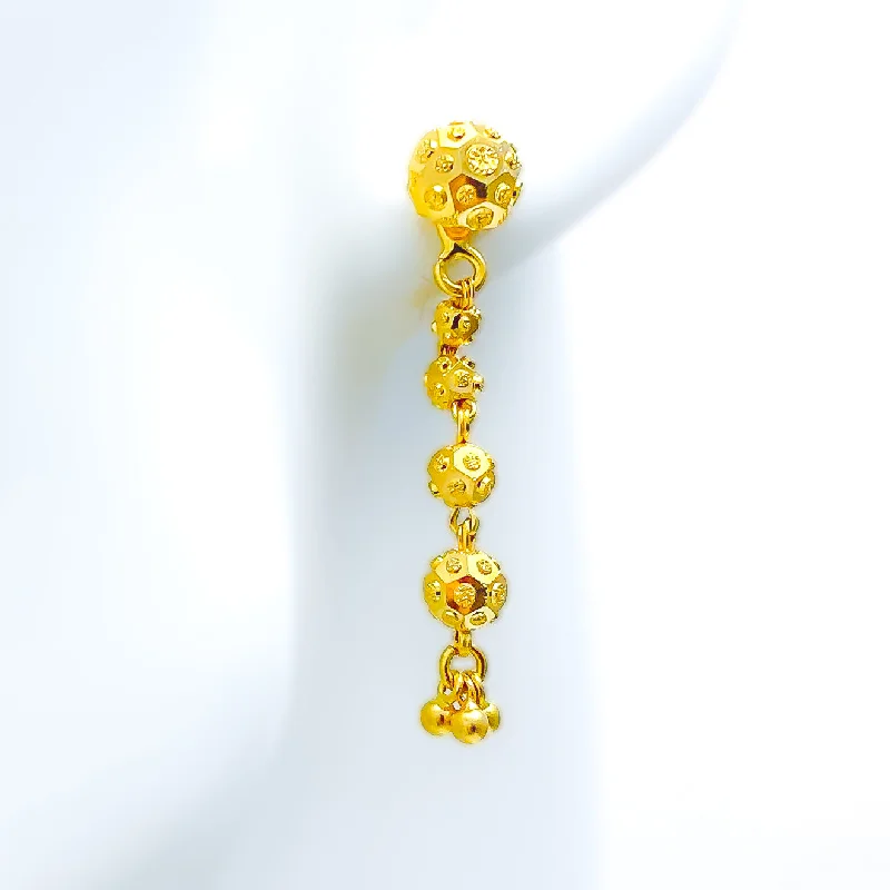 Radiant Tasteful 22k Gold Convertible Earrings