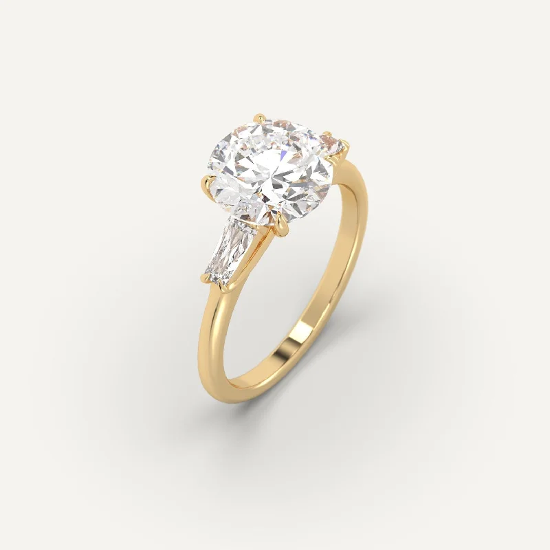 Diamond Ring 3 carat Round Cut Diamond Ring