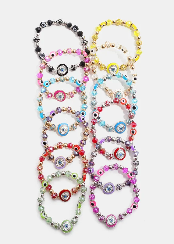 Big Evil Eye Bead Bracelet