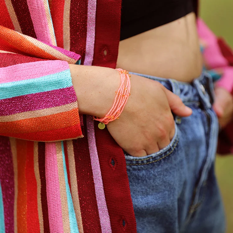 Candy Bracelets / Set of 6 / Flamingo