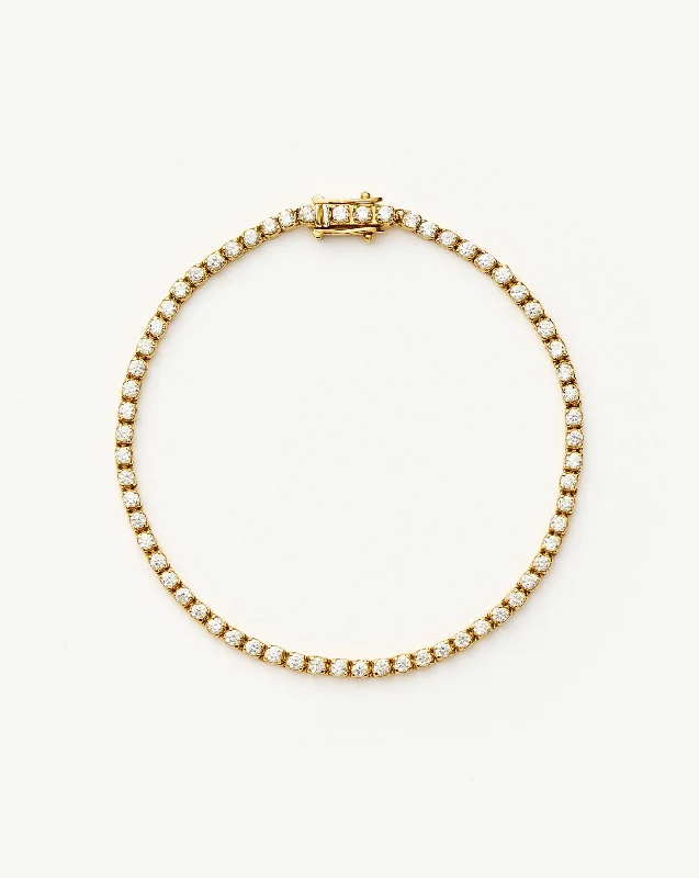 Classic Tennis Bracelet | 18ct Gold Vermeil Cubic Zirconia