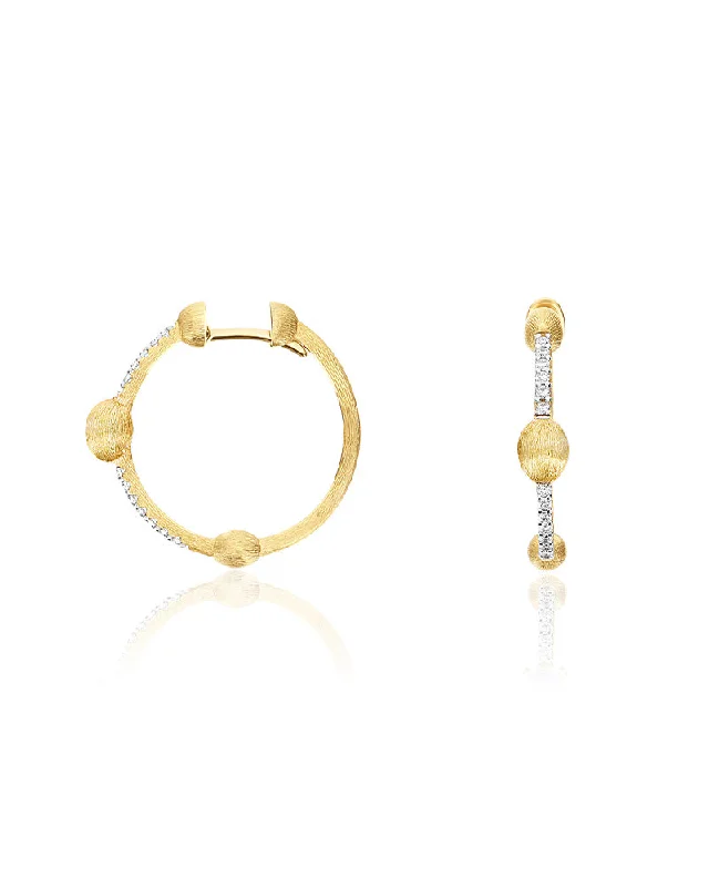 "dancing élite" gold amd diamonds hoop earrings