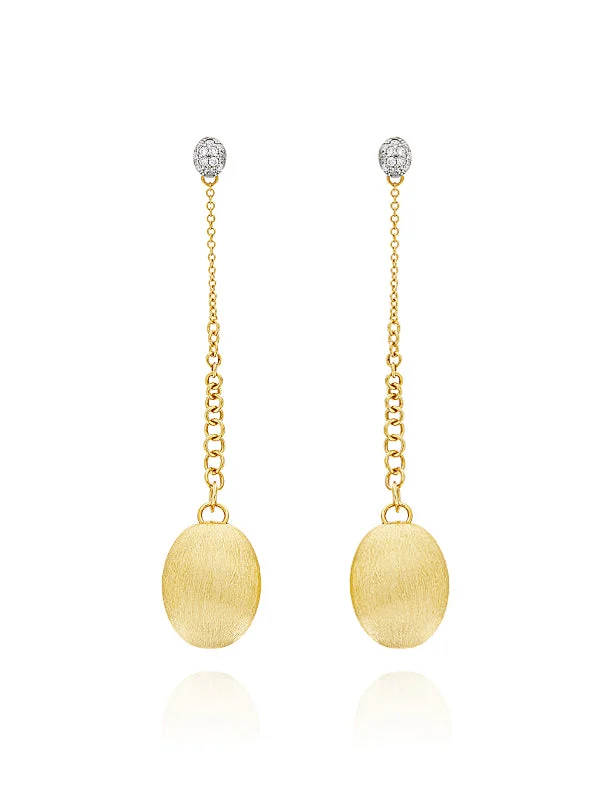 "CANDLE" Gold and Diamonds Earrings