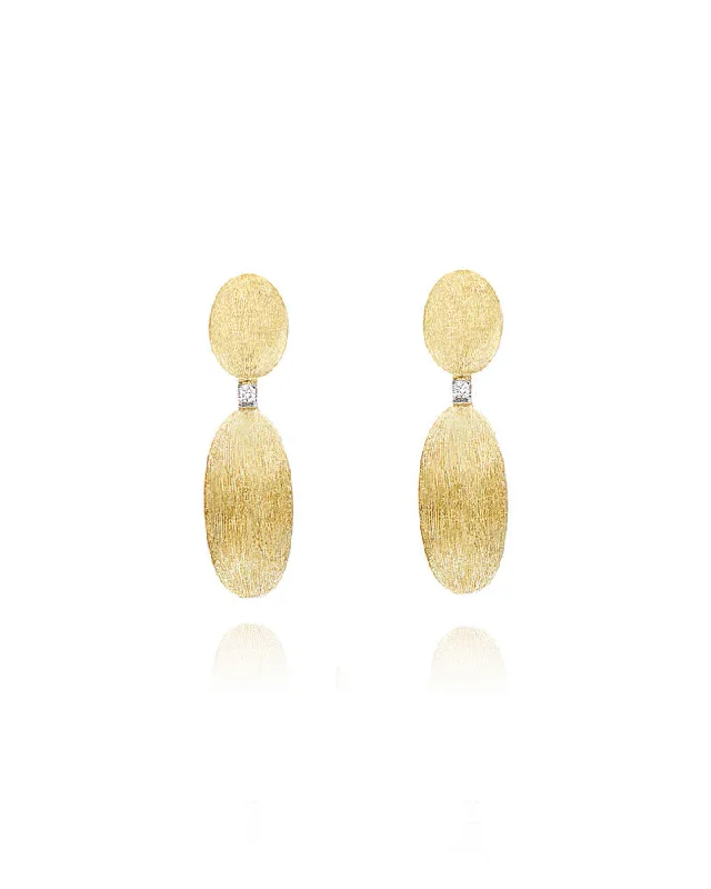 "Élite" Gold and diamonds handmade Small Earrings