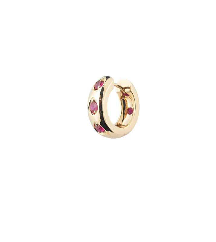 Forever & Always a Pair - Love : Ruby Gemstone Hoop