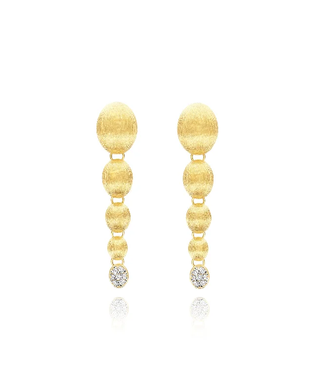 Ivy "nuvolette" Gold and Diamonds charming drop earrings