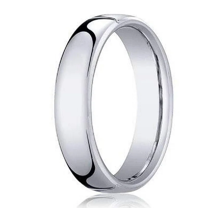 Bold Jewelry 10K White Gold Designer Men's Wedding Ring with Heavy Fit  | 4.5mm