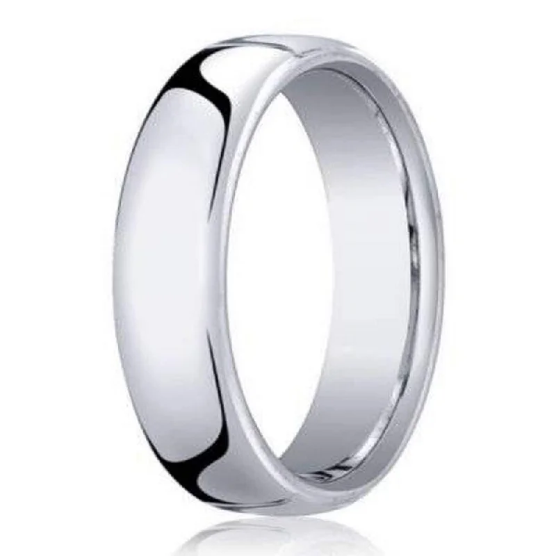 Classic Bracelet 10K White Gold Heavy Fit Designer Men's Wedding Band | 5.5mm