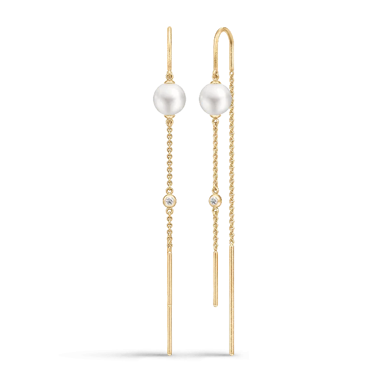 Ariel Gold Plated Earrings w. Pearls