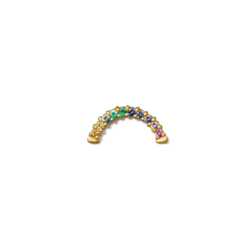 Miss Erainbow One Earstud Gold Multicoloured Sapphire