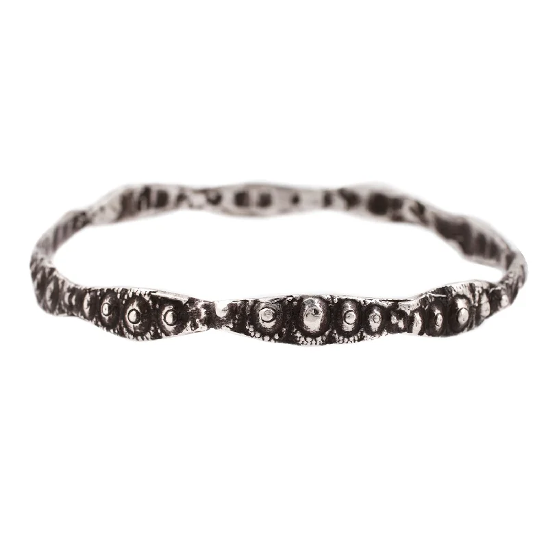 Silver Sea Urchin Bangle