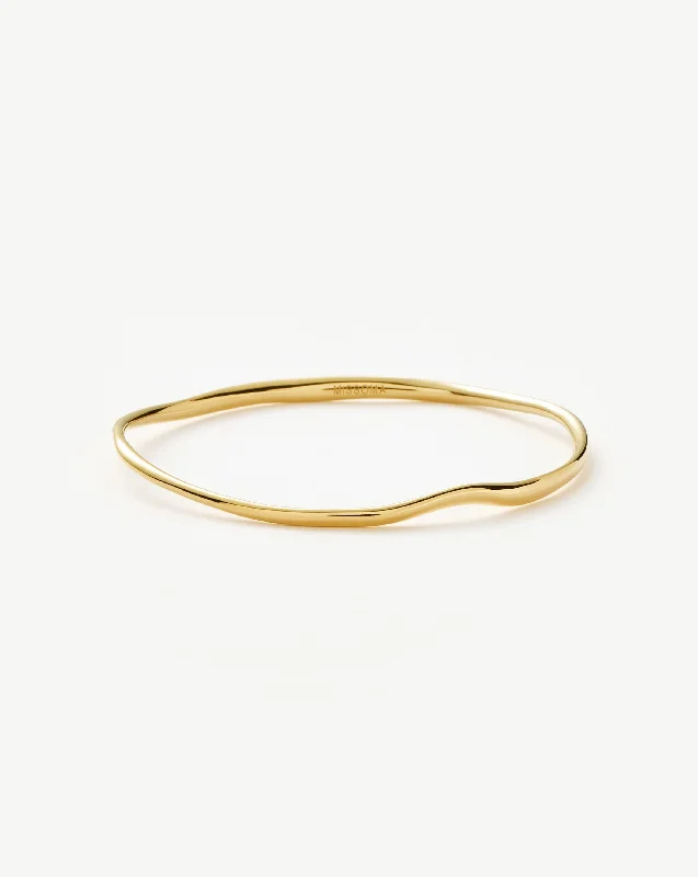 Molten Ripple Bangle | 18ct Gold Vermeil