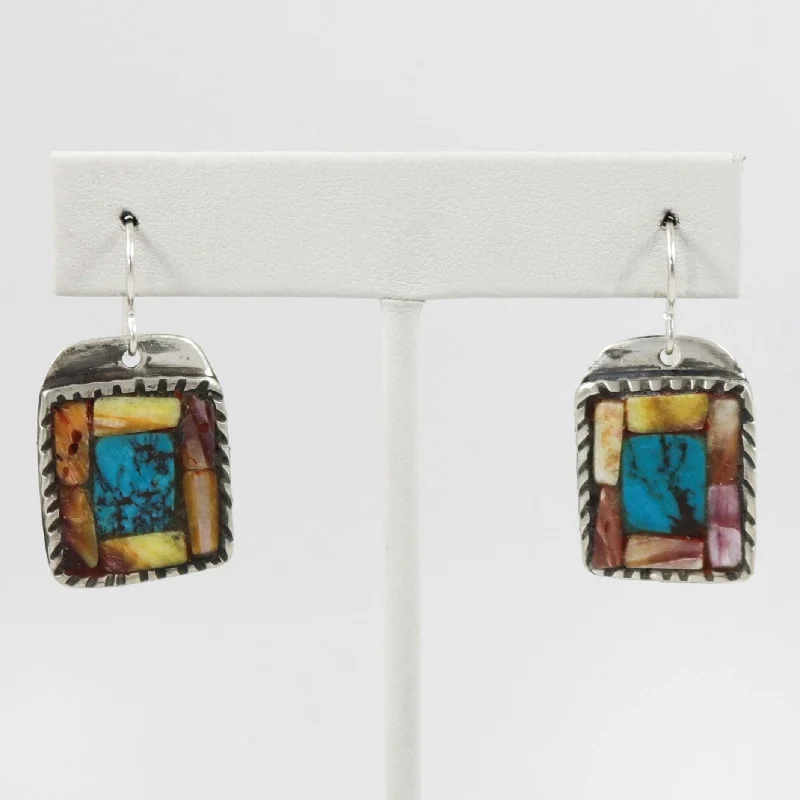 Multi-Stone Inlay Earrings