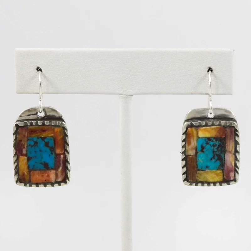 Multi-Stone Inlay Earrings