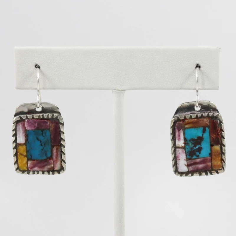 Multi-Stone Inlay Earrings