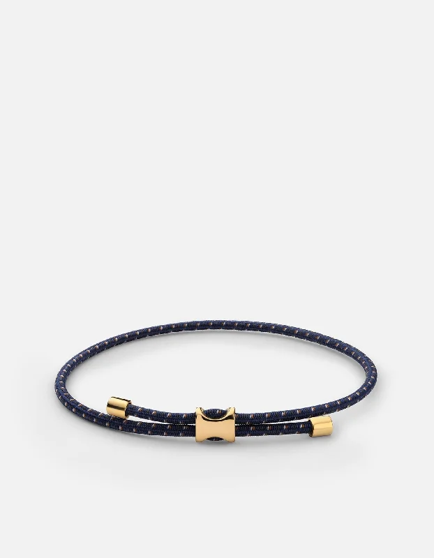 Orson Pull Bungee Rope Bracelet, Gold Vermeil