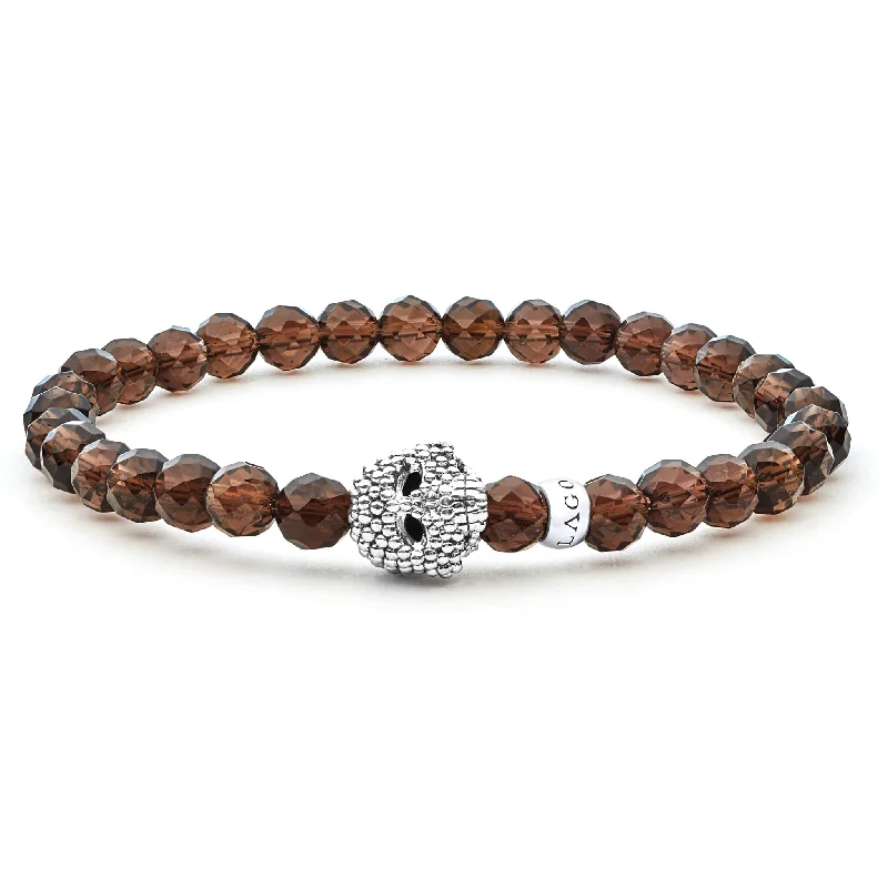 Anthem Smokey Quartz Skull Bracelet