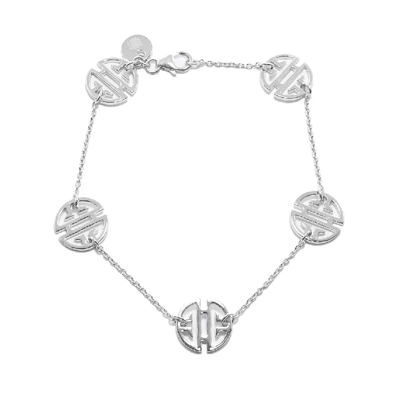 Silver Shou Station Bracelet