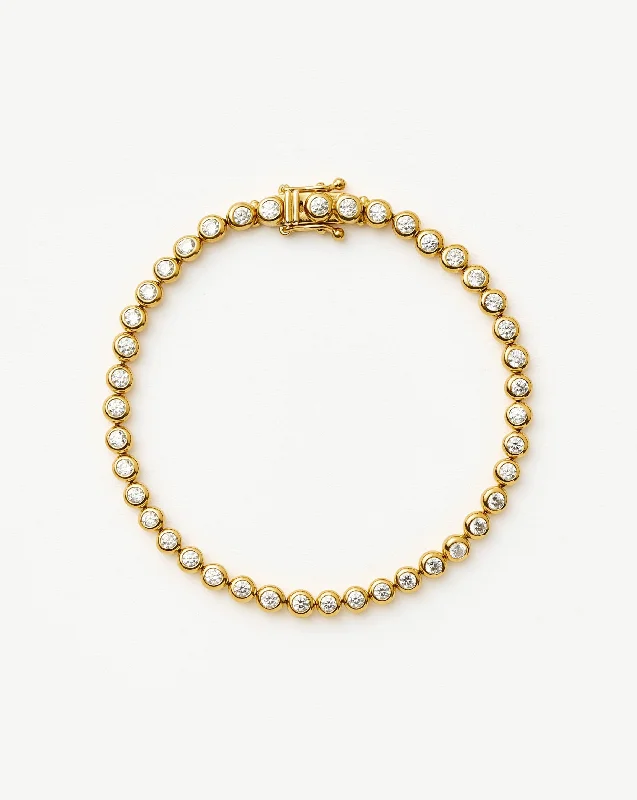 Tennis Round Bracelet | 18ct Gold Vermeil Cubic Zirconia